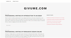 Desktop Screenshot of givume.com